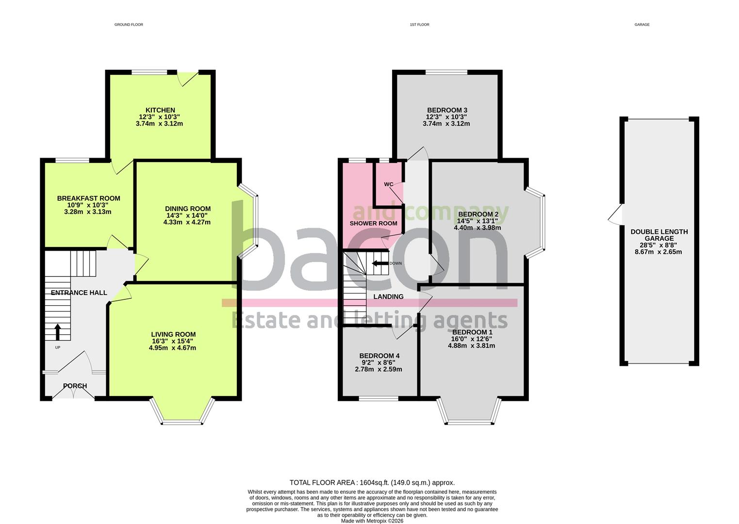 Floor Plan | House - Semi-Detached | Forest Road, Broadwater, Worthing, West Sussex, BN14 9NB | Sold - Subject to Contract